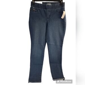 Nine West Jeans Women Stretch Denim Jeans Blue Pull On Cropped Length Juliette 8